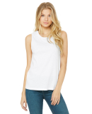 Women's Long Muscle Tank in White