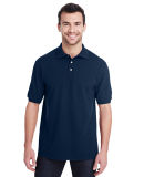 Jerzees 443M Easy Care Double Mesh Ringspun Pique  in J. navy