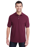 Jerzees 443M Easy Care Double Mesh Ringspun Pique in Maroon