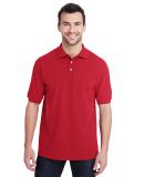 Jerzees 443M Easy Care Double Mesh Ringspun Pique  in True red