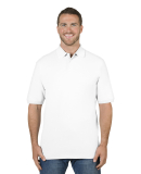 Jerzees 443M Easy Care Double Mesh Ringspun Pique  in White