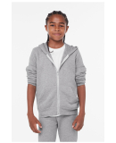 Bella + Canvas 3739Y Youth Sponge Fleece Full-Zip  in Athletic heather