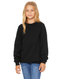 Bella + Canvas 3901Y Youth Sponge Fleece Crewneck  in Black