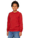 Bella + Canvas 3901Y Youth Sponge Fleece Crewneck  in Red