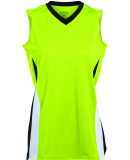 Augusta Sportswear 1355 Women's Tornado Jersey in Lime/ black/ white