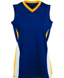 Augusta Sportswear 1355 Women's Tornado Jersey in Navy/ gold/ white