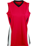 Augusta Sportswear 1355 Women's Tornado Jersey in Red/ black/ white