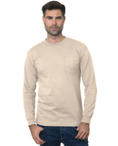 Bayside Apparel 3055 Union-Made Long Sleeve T-Shir in Sand