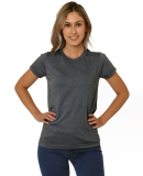 Bayside Apparel 5810 Women's USA-Made Tri-Blend Sh in Tri dark grey