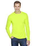Bayside Apparel 5360 USA-Made Long Sleeve Performa in Lime green