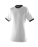 Augusta Sportswear 711 Youth Ringer T-Shirt in White/ black