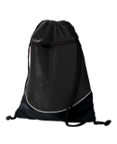Augusta Sportswear 1920 Tri-Color Drawstring Backp in Black/ black/ white