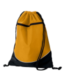 Augusta Sportswear 1920 Tri-Color Drawstring Backp in Gold/ black/ white