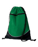 Augusta Sportswear 1920 Tri-Color Drawstring Backp in Kelly/ black/ white