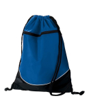 Augusta Sportswear 1920 Tri-Color Drawstring Backp in Royal/ black/ white