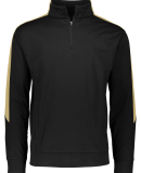 Augusta Sportswear 4386 Medalitst 2.0 Pullover in Black/ vegas gold