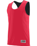 Augusta Sportswear 5023 Youth Reversible Wicking T in Red/ black