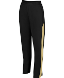 Augusta Sportswear 7762 Women's Medalist Pant 2.0 in Black/ vegas gold