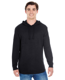J America 8228 Hooded Game Day Jersey T-Shirt in Black