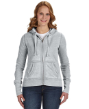 J America 8913 Women's Zen Fleece Full-Zip Hooded  in Cement