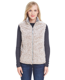 J America 8456 Women's Epic Sherpa Vest in Oatmeal heather