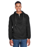 Harriton M750 Adult Packable Nylon Jacket in Black