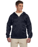 Harriton M750 Adult Packable Nylon Jacket in Navy