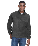 Harriton M980 Adult 8 oz. Quarter-Zip Fleece Pullo in Charcoal