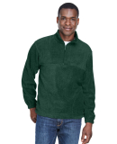 Harriton M980 Adult 8 oz. Quarter-Zip Fleece Pullo in Hunter