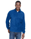 Harriton M980 Adult 8 oz. Quarter-Zip Fleece Pullo in True royal
