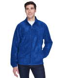 Harriton M990 Men's 8 oz. Full-Zip Fleece in True royal