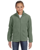 Harriton M990Y Youth 8 oz. Full-Zip Fleece in Dill