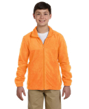 Harriton M990Y Youth 8 oz. Full-Zip Fleece in Safety orange