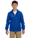 Harriton M990Y Youth 8 oz. Full-Zip Fleece in True royal