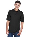 Harriton M265 Men's 5.6 oz. Easy Blend™ Polo in Black