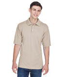 Harriton M265 Men's 5.6 oz. Easy Blend™ Polo in Stone