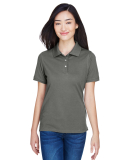 Harriton M265W Ladies' 5.6 oz. Easy Blend™ Polo in Charcoal
