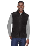 Harriton M985 Adult 8 oz. Fleece Vest in Black