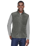Harriton M985 Adult 8 oz. Fleece Vest in Charcoal
