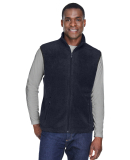 Harriton M985 Adult 8 oz. Fleece Vest in Navy