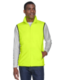 Harriton M985 Adult 8 oz. Fleece Vest in Safety yellow