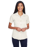 Harriton M570W Ladies' Bahama Cord Camp Shirt in Cream