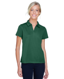 Harriton M353W Ladies' Double Mesh Polo in Dark green