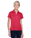 Harriton M353W Ladies' Double Mesh Polo in Red