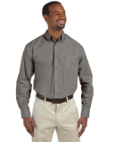 Harriton M510 Men's 3.1 oz. Essential Poplin in Dark grey