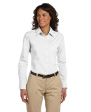 Harriton M510W Ladies' 3.1 oz. Essential Poplin in White