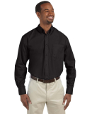 Harriton M510T Men's Tall 3.1 oz. Essential Poplin in Black