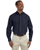 Harriton M510T Men's Tall 3.1 oz. Essential Poplin in Navy