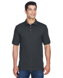 Harriton M200T Men's Tall 6 oz. Ringspun Cotton Pi in Black