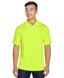 Harriton M345 Men's Advantage IL Snap Placket Perf in Safety yellow